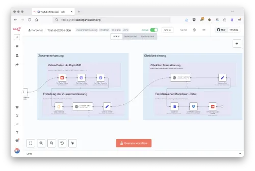Screenshot n8n Automation von KI